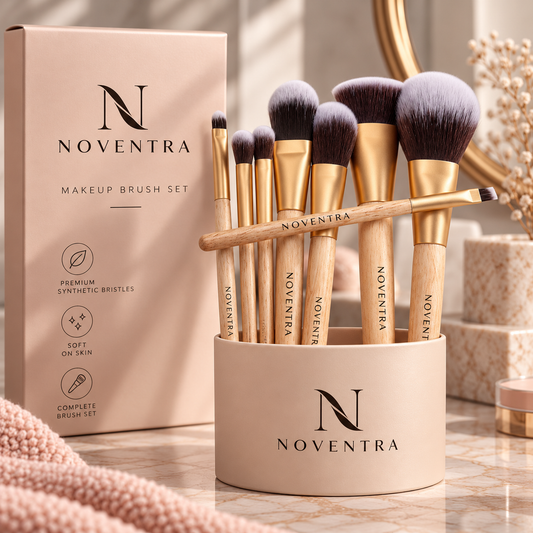 Noventra | Wooden Make-up Brush set